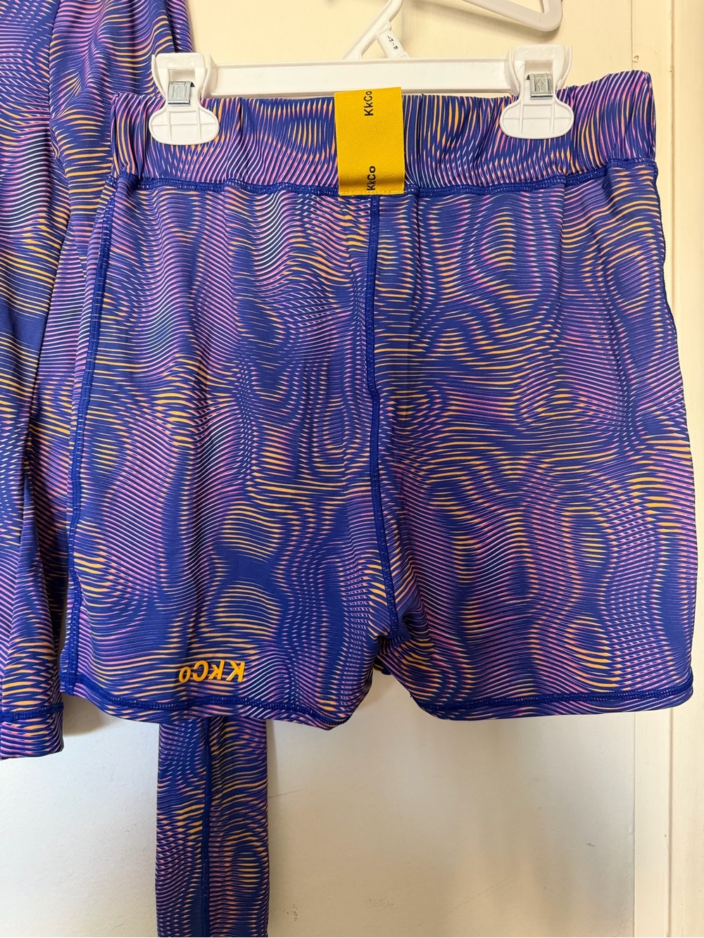 KKCo Outside Purple Abstract Cutout Activewear Set Size M Recycled Nylon - Picture 4 of 14